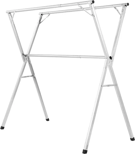 Miniatura 9 de VEVOR Estante de secado de ropa, 2 niveles, telescópico para secadora de ropa, estantes de secado de acero inoxidable con 30 agujeros a prueba