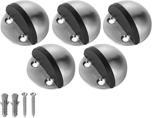 Miniatura 7 de JQK DSB3-BK-P10 - Tope de puerta de piso, para snowboard, almacenamiento de acero inoxidable, amortiguador de sonido, parachoques de pared, estante