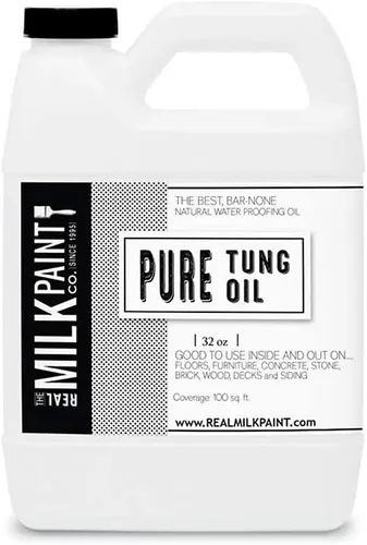 Real Milk Paint, Aceite de Tung Puro para Acabado de Madera, Tablas de Cortar, Muebles de Exterior, Bloques de Carnicero, Pisos de Madera, Grado