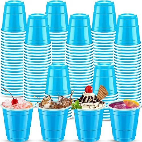 500 piezas Vasos de Chupito de Plástico Lake Bule de 2 onzas vasos de chupito azules Revelación de Género vasos de chupito desechables para beber