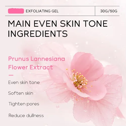 Miniatura 4 de Gel exfoliante purificador, exfoliante facial, geles hidratantes suaves para el cuerpo, limpieza profunda, para todo tipo de piel (1 unidad)