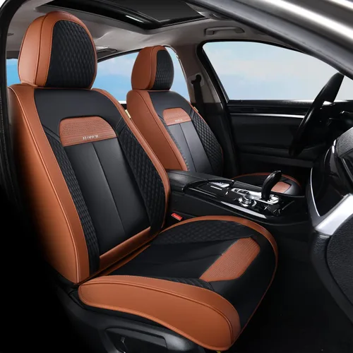 Miniatura 23 de FLORICH Fundas de asiento delantero, 2 piezas, fundas de asiento para automóviles, fundas de asiento universales de cuero de lujo, accesorios