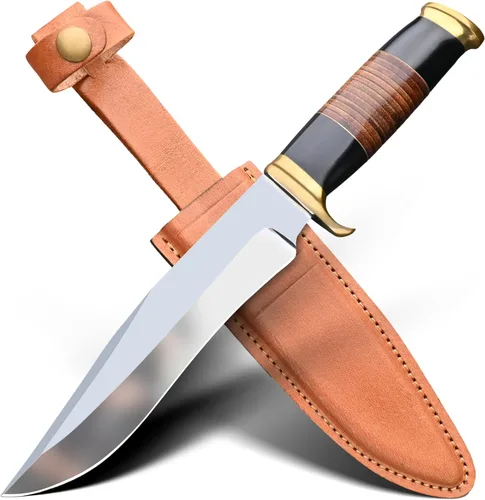 Miniatura 5 de Cuchillo Bowie Crocodile Dundee de 18" - Hoja Fija - Supervivencia - Cuchillo de Caza - Cuchillo Táctico con Funda para Acampada, Exterior, 18" Paka