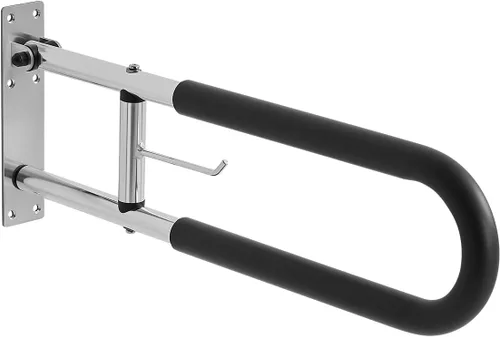 Miniatura 9 de VEVOR Armazón de seguridad para inodoro, barra de agarre en forma de U de 30 pulgadas para discapacitados, poste de seguridad plegable para personas