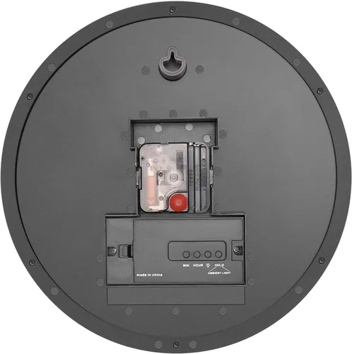 Miniatura 3 de Reloj de pared analógico de 12 pulgadas, silencioso, sin tictac, reloj de pared grande de cuarzo con LED nocturno, reloj de pared decorativo a
