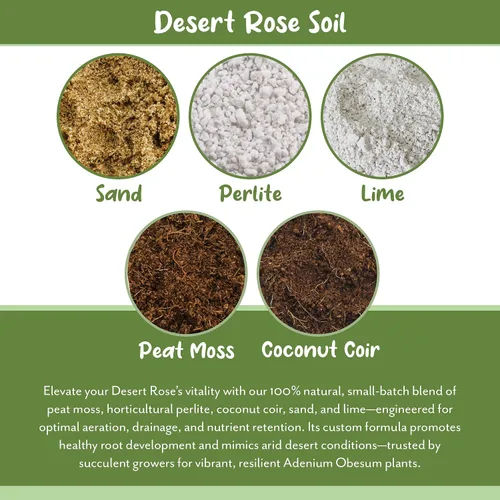 Miniatura 5 de Soil Sunrise Mezcla de tierra para macetas de rosas del desierto (8 cuartos) Mezcla de tierra de lotes pequeños mezclados a mano para plantas