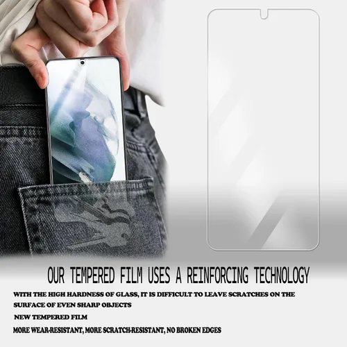 Miniatura 4 de Diseñado para Samsung Galaxy S21 + Plus 5G Protector de pantalla de vidrio templado 2-Pack Película protectora de lente de cámara 2-Pack