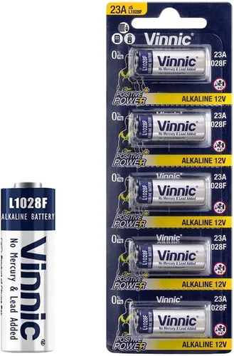 Kitstar Batería alcalina L1028F de 23A 12V para control remoto, sin mercurio, plomo y cadmio añadido, 5 unidades (paquete de 1)