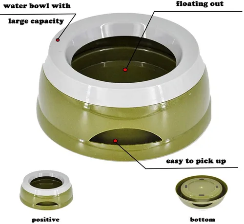 Miniatura 2 de Love Dream Cuenco de agua para perros sin derrames, alimentador lento de agua para perros, sin goteo, dispensador de agua para mascotas, 25 onzas