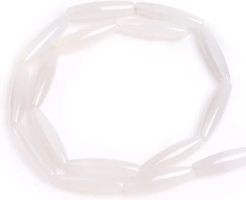 Miniatura 8 de GEM-Inside - Cuentas de piedra ovalada natural de ágata y ónix de Botswana con forma de aceitunas ovaladas de 0.236 x 1.024 in para hacer joyas
