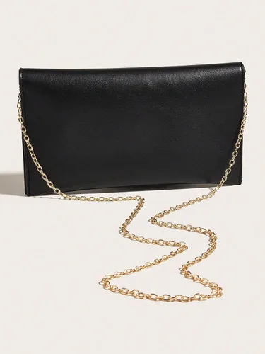 Miniatura 2 de SweatyRocks Bolso cruzado de cuero con correa de cadena para mujer, bolso mediano de embrague de noche