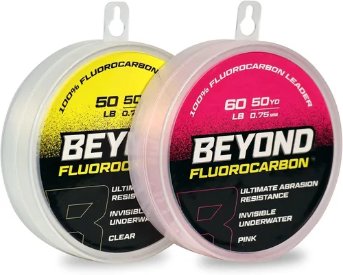 Miniatura 2 de Beyond Fluorocarbon Leader - Línea de pesca 100 % puro de fluorocarbono, altamente resistente a la abrasión, invisible bajo el agua, resistente a