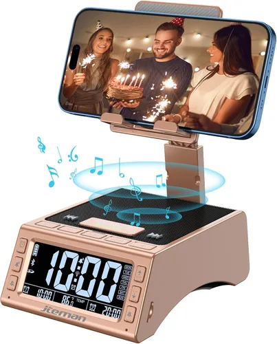 Miniatura 8 de JTEMAN Regalos para hombres y mujeres, soporte para teléfono celular con altavoz Bluetooth inalámbrico, accesorios de cocina ajustables Cool Tech