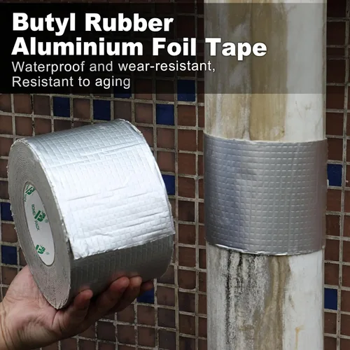 Miniatura 5 de BOMEI PACK Cinta de butilo para reparación de fugas de 0.059 in x 4 pulgadas de ancho x 33 pies de largo, cinta de sellado impermeable de papel