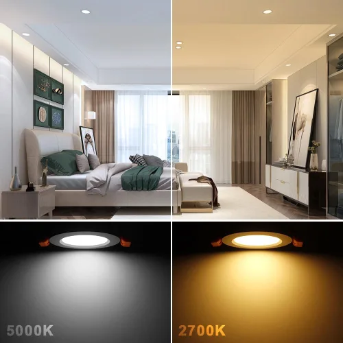 Miniatura 2 de Lámpara LED Downlight de 2 pulgadas, kit de luz de techo regulable de 3 W, luz blanca ultra cálida de 2700 K, luces LED blancas CRI80