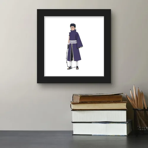Miniatura 5 de Gallery Pops Naruto Shippuden - Arte de pared de Obito Uchiha, versión enmarcada negra, 12 x 12 pulgadas