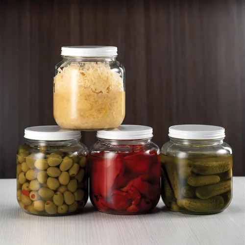 Miniatura 3 de Paksh Novelty Tarro de vidrio de boca ancha de 64 onzas, paquete de 4 unidades, boca ancha, tapa hermética, aprobado por el USDA, sin BPA, apto
