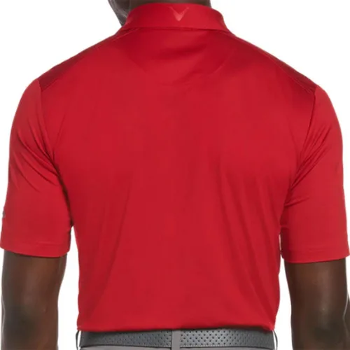 Miniatura 2 de Callaway Polo de golf micro hexagonal para hombre con protección solar, tejido elástico sólido