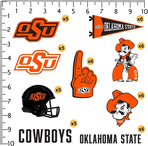 Miniatura 2 de Oklahoma State University - Paquete variado de 50 calcomanías de vinilo grandes de lujo, para laptop, botella de agua, álbumes de recortes, tableta