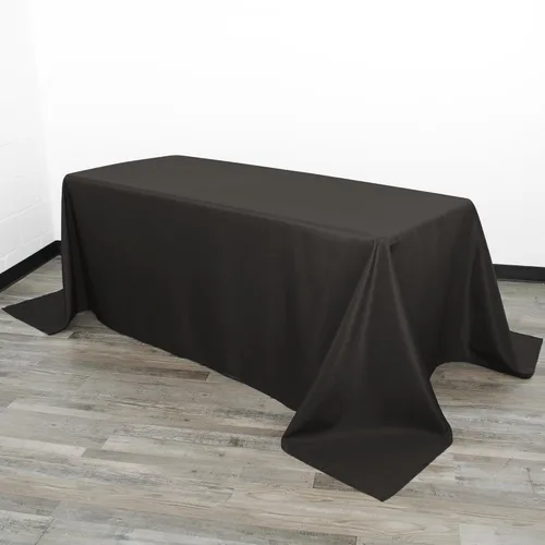 Miniatura 52 de Your Chair Covers - Mantel rectangular de poliéster de 90 x 132 pulgadas, color morado, mantel de boda sin costuras de alta calidad para mesas