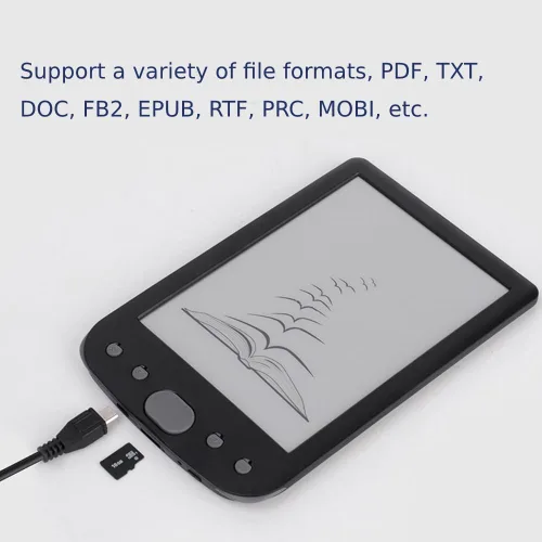 Miniatura 5 de Ereader 6In 800X600 HD pantalla de tinta lector de libros electrónicos con estuche y película, 8Gb 512Mb Abs E lector compatible con 32Gb Tf tarjeta