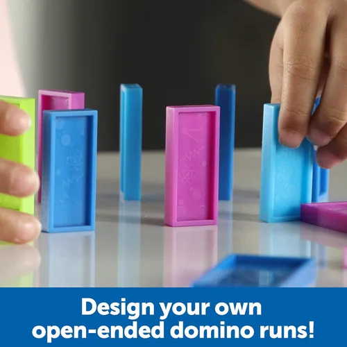 Miniatura 4 de Learning Resources STEM Explorers Domino Action - 59 piezas, juguetes STEM para niños de 5 años en adelante, dominó para niños