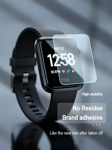 Miniatura 7 de iDaPro Protector de pantalla para Fitbit Versa Lite Edition/Fitbit Versa Smart Watch [4 unidades] Vidrio templado, antiarañazos, sin burbujas, fácil
