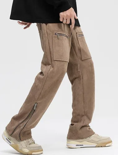 Miniatura 10 de Pantalones deportivos de gamuza sintética para mujer, pantalones de baile acampanados para hombre