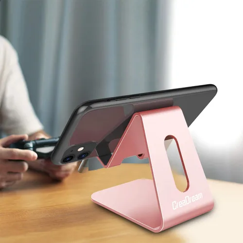 Miniatura 2 de CreaDream Soporte para teléfono celular, cuna, soporte, soporte de escritorio de aluminio compatible con Switch, todos los teléfonos inteligentes