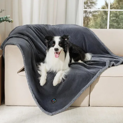 Miniatura 19 de Luciphia - Manta impermeable para mascotas, manta líquida a prueba de orina para perros para sofá, cama, funda protectora reversible de forro polar