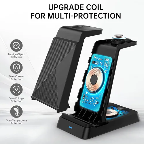 Miniatura 3 de Estación de carga 3 en 1 2026 de carga rápida para iPhone, cargador inalámbrico para iPhone 17 16e 16 15 14 13 12 11 X Pro Max y Apple Watch