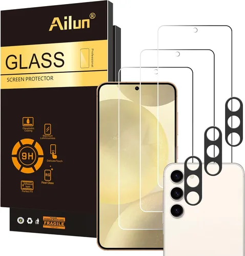 Miniatura 12 de Ailun Protector de Pantalla de Vidrio para Galaxy S25 Ultra [6.9 Pulgadas] 3Pack + 3Pack Lente de Cámara de Vidrio Templado Desbloqueo por Huella