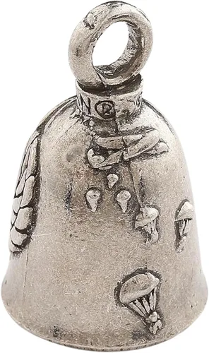 Miniatura 2 de Guardian Bell Campana patriótica de buena suerte con llavero y bolsa de regalo de terciopelo negro Campana de motocicleta Peltre sin plomo