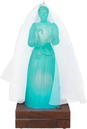 Miniatura 8 de Hallmark Keepsake - Figura decorativa de Navidad 2023, colección Disney La mansión embrujada, el ataúd en el invernadero con luz y sonido, regalos