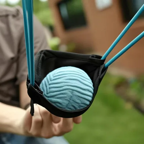 Miniatura 8 de Lanzador de tirachinas para globos de agua de 500 yardas para adultos, tirachinas gigantes para 3 personas, lanzador de camisetas de alta