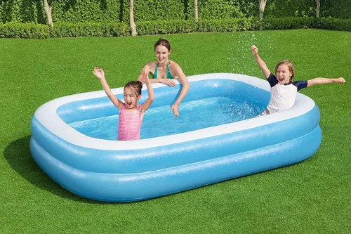 Miniatura 4 de Bestway 54006 Piscina inflable rectangular familiar, 103.1 x 68.9 x 20.1 in, azul/blanco