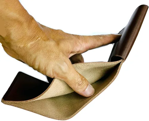 Miniatura 7 de costumebase WALTER MITTY WALLET secret life cuero genuino hecho a mano marrón, Marrón
