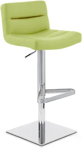 Miniatura 9 de Zuri Muebles enrejado ajustable altura giratoria taburete de bar sin brazos con base cromada - negro