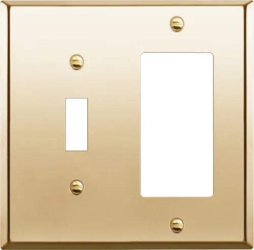 Miniatura 15 de ENERLITES - Placa de pared combinada de acero inoxidable para interruptor de palanca y decorativo, resistente a la corrosión, placa metálica de 2