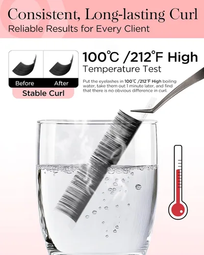 Miniatura 9 de BEYELIAN Extensiones de pestañas planas, extensiones de pestañas elípticas 0.15 C Curl 0.28-0.59 pulgadas 16 filas extensiones de pestañas negras