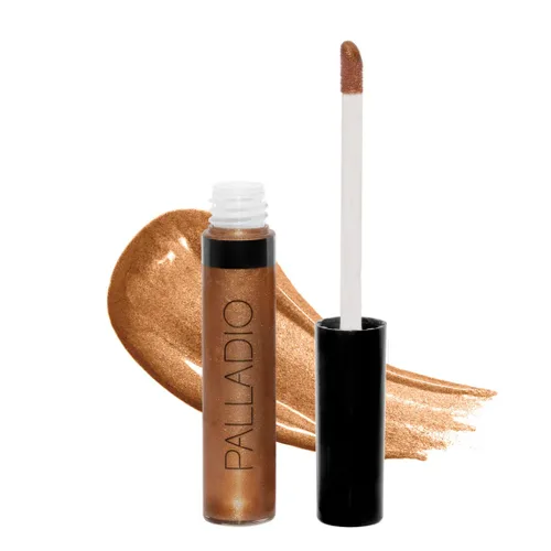 Palladio Brillo de labios, brillo de labios no pegajoso, contiene vitamina E y aloe, ofrece un color intenso e hidratación, minimiza las arrugas de