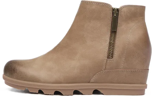 Miniatura 2 de Athlefit Women's Wedge Ankle Boots Fashion Side Zipper Hidden Leather Wedge Booties