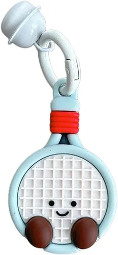 Miniatura 22 de Yatchen Bonita funda de silicona para AirTag 2021 Finder Fun 3D Cartoon Animal Anti Scratch Llavero Tracker Protector Bluetooth (Béisbol, 1 unidad)