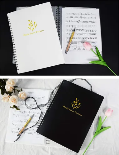 Miniatura 6 de Archivo de partituras de música, carpeta de almacenamiento de papel, carpeta de espectro de cambio creativo A4, tamaño carta, carpeta de partituras