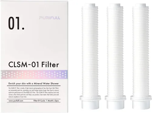 Cartucho de repuesto de filtro de 1ª manija | 1 paquete de 3 | 3 meses de uso | Agua mineral para la piel |