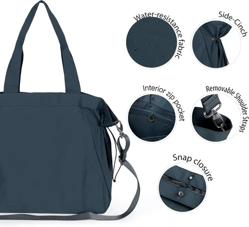 Miniatura 4 de ASLABCREW Bolsa de mano para mujer, 18L con cincha lateral con correa ajustablebolsa de mano extra, bolsa de hombro ligera