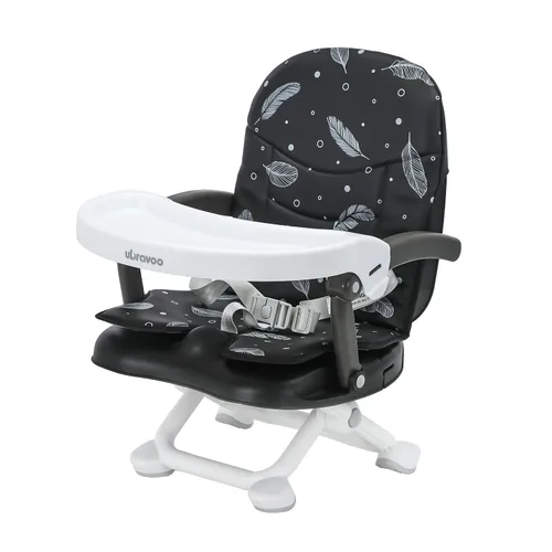 UBRAVOO Asiento elevador para bebé para mesa de comedor con bandeja extraíble y cojín, asiento elevador portátil 3 en 1, silla alta de viaje
