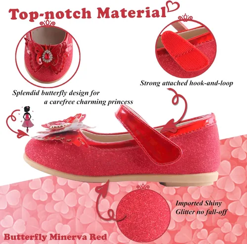 Miniatura 5 de EIGHT KM EKM7063 - Zapatos de vestir para niñas pequeñas, zapatos planos Mary Jane, zapatos de princesa para boda, zapatos de ballet
