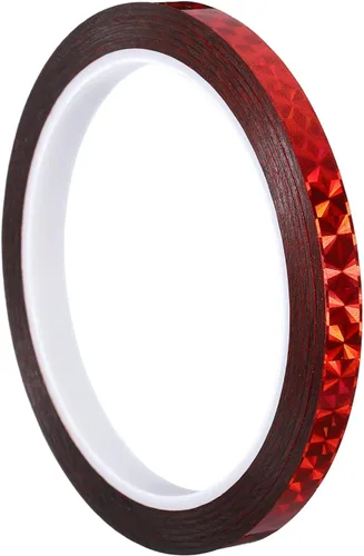 Miniatura 40 de PATIKIL Cinta prisma de 0.2 pulgadas x 55 yardas, adhesivo reflectante holográfico metalizado para detallar decoración de pared, arte de decoración