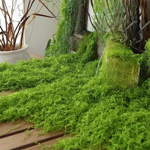 Miniatura 7 de Musgo artificial de 5.3 onzas para manualidades, decoración de musgo verde falso para jardines de hadas, centros de mesa de boda, arreglos florales